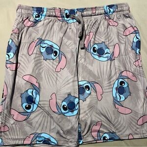 Mens Disney's Stitch All over Stitch polyester shorts size L